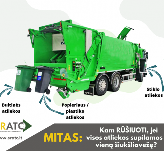 Kam rūšiuoti, jei visos atliekos supilamos į vieną šiukšliavežę?
